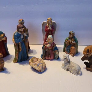 Vintage Nativity figures Lot Of 11